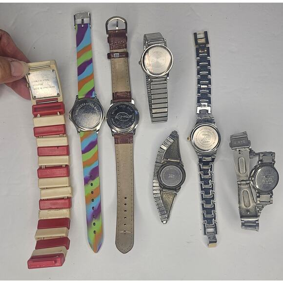 7 Analog Watches Silver Gold Y2k Steampunk Timepiece Gift As Is Project - Picture 6 of 9